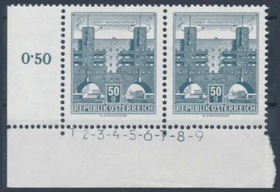 Briefmarke mit Symbolzahl(en)